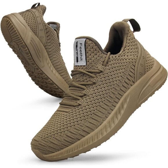 Brown Women's Tennis Running Shoes  Lightweight Walking Sneakers for Travel, Gym - Picture 1 of 6